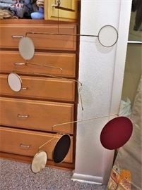 Retro metal and fabric mobile