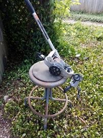 Lab stool and heavy duty come along