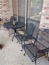 Metal patio set