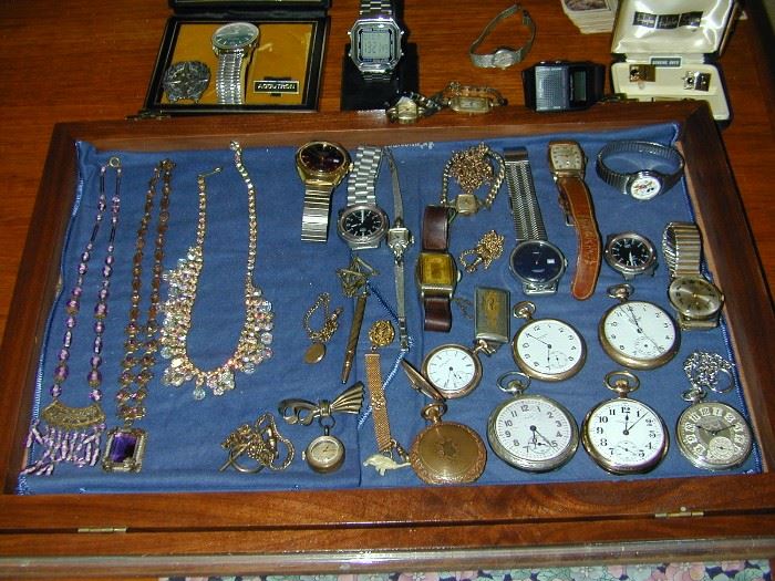Pocket Watches, Vintage Costume Jewelry, Pocket Watch Chains