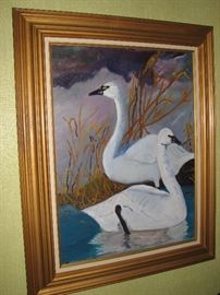 Oil of swans