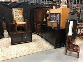 These Items to be Sold in Estate Sale Thu, 7.13 to Sat, 7.15 33 Decorative Art, Step Ladder, Armoires