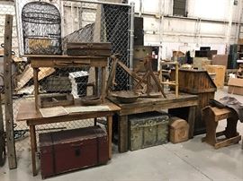 These Items to be Sold in Estate Sale Thu, 7.13 to Sat, 7.15 50 Birdcages, Trunks, Desks, Trunks