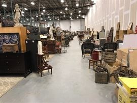 These Items to be Sold in Estate Sale Thu, 7.13 to Sat, 7.15 59 Metal Desks, Christmas Decorations, Barrels, Chests, Tables