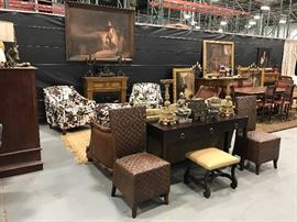 These Items to be Sold in Estate Sale Thu, 7.13 to Sat, 7.15 76 Dining Room Sets, Arm Chairs, Artwork, Electrical Fireplaces, Ottomans 