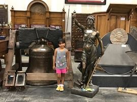 TO BE AUCTIONED 7.15.2017 2 Engraved Bells, 54 Inches Height