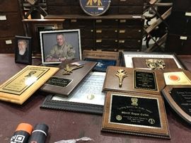TO BE AUCTIONED Gp Lot of Award, Desk Items, Plaques