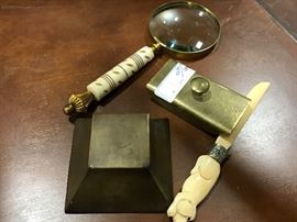 TO BE AUCTIONED 7.15.2017 Brass Desk Articles