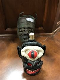 TO BE AUCTIONED 7.15.2017 Folk Art Jugs, Masks