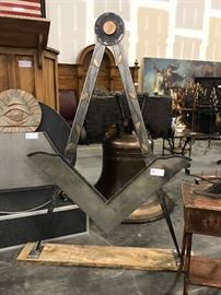 TO BE AUCTIONED 7.15.2017 Large Masonic Metal Emblem