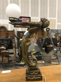 TO BE AUCTIONED 7.15.2017 Vintage Standing Figure Mounted as a Lamp