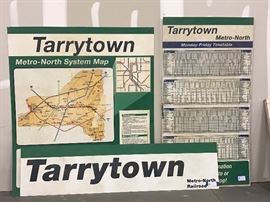 TO BE AUCTIONED 7.15.2017 Signs, Train Schedule, Train Route