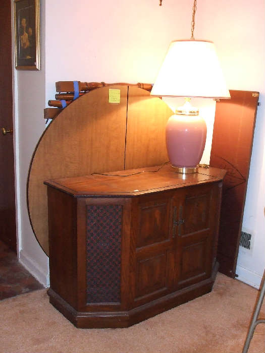 turntable in cabinet