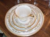 Close up of Lenox Castle Garden china