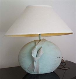  Vintage sash ribbon ceramic table lamp