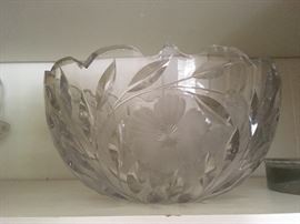 Etched Crystal bowl