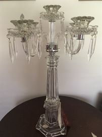 Crystal Clear candle stick with teardrop prisms 