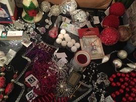 A whole room full of  vintage and modernChristmas decor