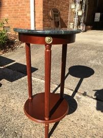 Marble top three Readed column plant stand