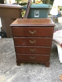 Four drawer nightstand