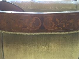 Victorian sofagreen velour