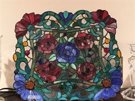 Square stained glass dish / plate