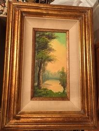 Original oil painting  of summer landscape