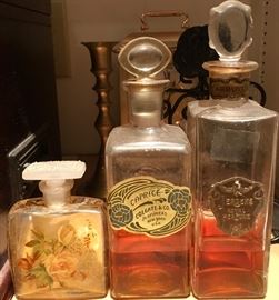 Vintage perfume/cologne bottles; Colgate & Co, Jergens Royal Perfume.