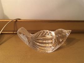 Crystal bird figurine