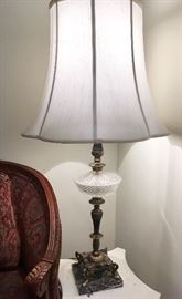 Unique Crystal table lamp with Marble base