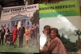 The first family JFK and the Lennon sisters LPs