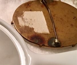 "C" clasp on Vintage brooch