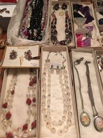 Vintage Necklace Crystal Rhinestones Aurora Borealis and many others