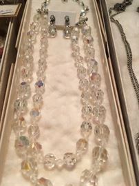 Aurora Borealis  necklace and earrings