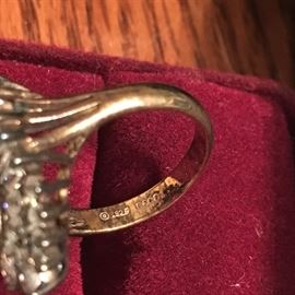 Sterling COCO Rhinestone ring