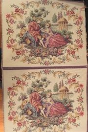Colonial Couple motif pillow fabric