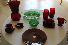 RED CHARM, GREEN BUBBLE, RED BUBBLE