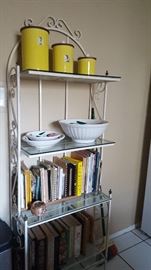 Bakers Rack, Cook Books, Pasta Bowl, Sets of Cannisters