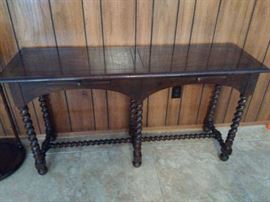 Victorian Barley Twist Jacobean Style Library/Sofa Table
