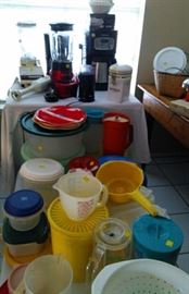 Assorted Tupperware and Kitchen Items