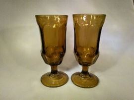 Amber Water Goblets