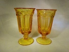 Amber Water Goblets