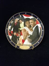President & Mrs. Obama Commemorative Plate 44th President by Bradford Exchange