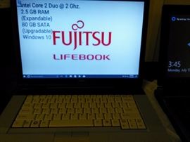 Fujitsu Lifebook Laptop Intel Core 2 Duo @2 Ghz With Windows 10