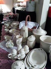 Pfaltzgraff Dinnerware Assorted, Canisters, Serving Bowls, Potpourri Pot, Salt & Pepper Shakers, Large Mugs, Coffee Pot