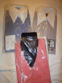 Men's shirts,  dozens of them new in package 