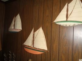 Metal sailboat wall art