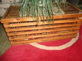 Lobster trap style table with glass top