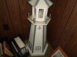 Wooden lighthouse - with light