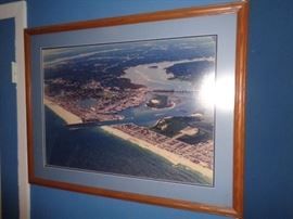 Large framed photo of Manasquan beachfront 